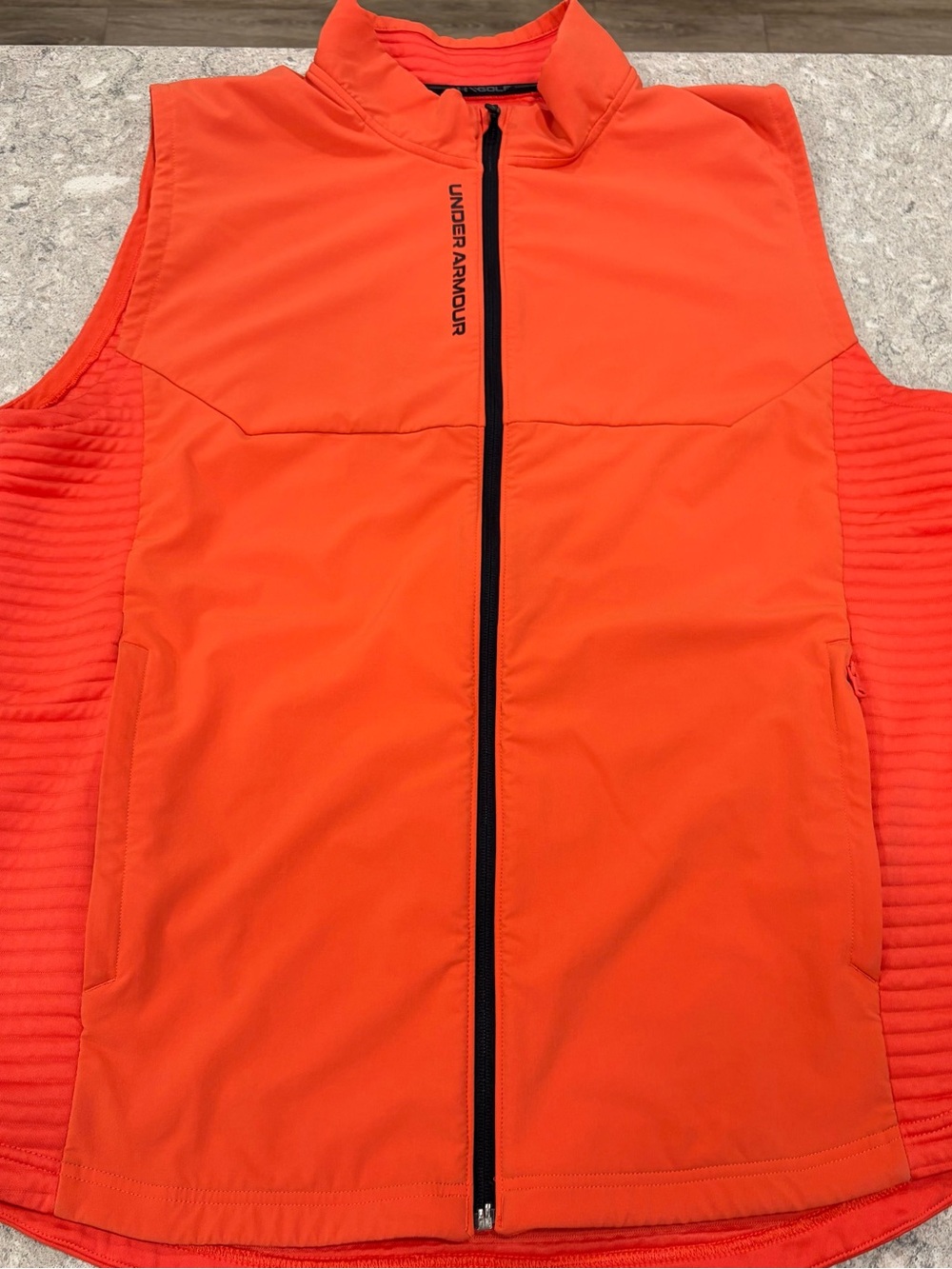 Under Armour Storm Cold Gear Orange Performance Quilted Vest-XXL